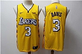 Lakers 3 Anthony Davis Yellow 2019-20 Nike City Edition Swingman Jersey,baseball caps,new era cap wholesale,wholesale hats